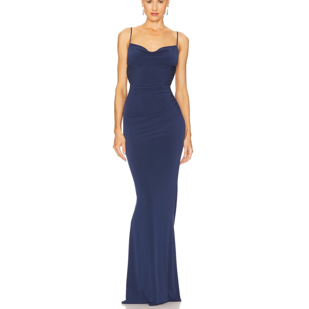 Revolve - Katie May - Surreal gown in deep blue - lace detail - Picture 2 of 9